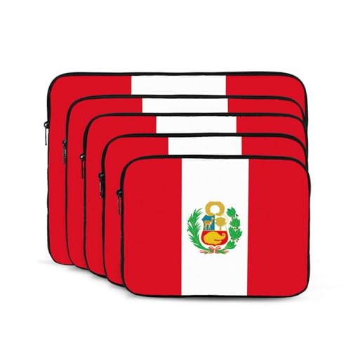Flag Of Peru Laptop Sleeve Case 15 Inch Suitable For Notebook Computer Tablet Traveling Carrying Simple Case2