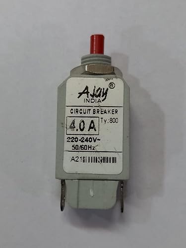 Circuit Breaker - 4.0 Amps - 240 V - Circuit Breaker Over Load Protector with Push to Reset Switch - 1 Unit-image-19