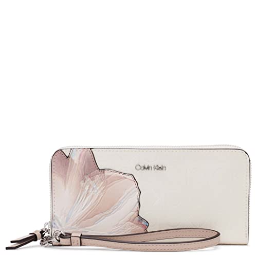 Image of Calvin Klein Key Item Saffiano Continental Zip Around Wallet with Wristlet Strap