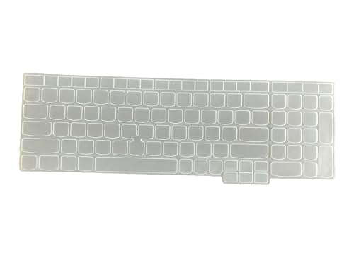Image of iFyx Silicone Keyboard Skin Cover for Lenovo ThinkPad E16 E15 P16 P16s P16v P15V L15 T16 15.6 inch Laptop Keyboard Cover (Transparent)