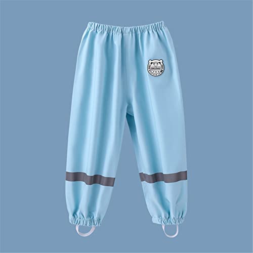 KAGAYD Toddler Kids Water-Proof Rain Pants Boy Girl Mud Dirty Proof Long Elastic Waist Trousers Sweatpants4