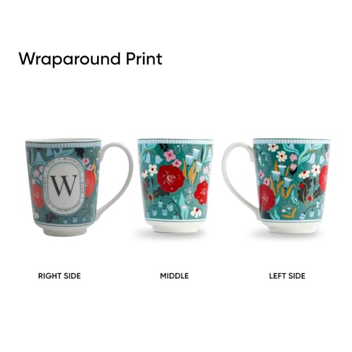 Image of Shay Alphabet Mug 300ml, Letter W Printed Coffee Mug for Girls, Boys, Friends | Ceramic Mug |Glossy Finish | Ceramic Coffee Cup | Porcelain | Microwave Safe (Alphabet Mug -W)