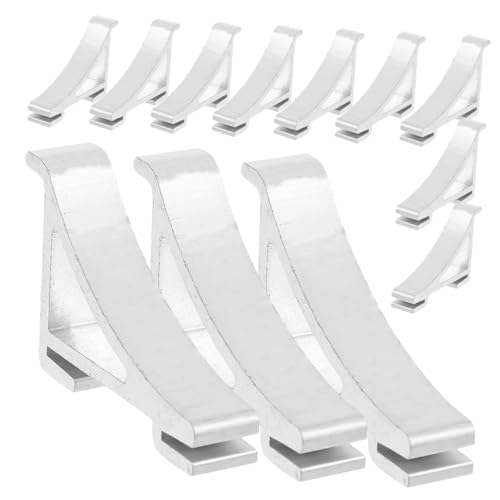 SEWACC 12Piezas Clips para Estante de Congelador de Soporte Metálico para Refrigerador Ganchos Abrazadera de Instalación y Uso Prolongado