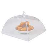 43×43cm 四角形折りたたみ式フードカバー 1 個入り メッシュ製卓上フードカバー 43×43cm 四角形の折りたたみ式メッシュ 防塵・防虫かつ通気性 実用的かつ整頓される 成人向け 家庭用卓上食品保護に最適