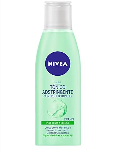 NIVEA Tônico Facial Controle do Brilho 200ml, Tonifica a Pele, Re...