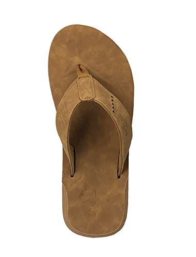 REDVOLUTION Mens's Beach Flip Flop with Tribal Patter Engraving Dressy Casual Sandals3