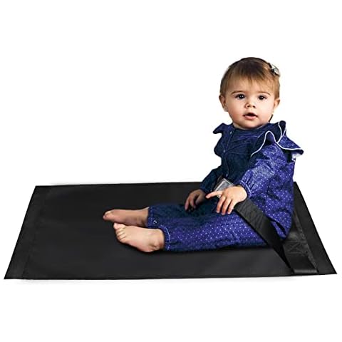 Airplane Footrest for Kids - Black Portable Toddler Travel Bed for Airplane Seat, Leg Rest for Kids to Lie Down & Sleep On Long Flights, Airplane Seat Extender Leg Support for Baby Cover