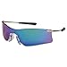 Crews Dark Green Mirror Safety Glasses, Scratch-Resistant, Frameless