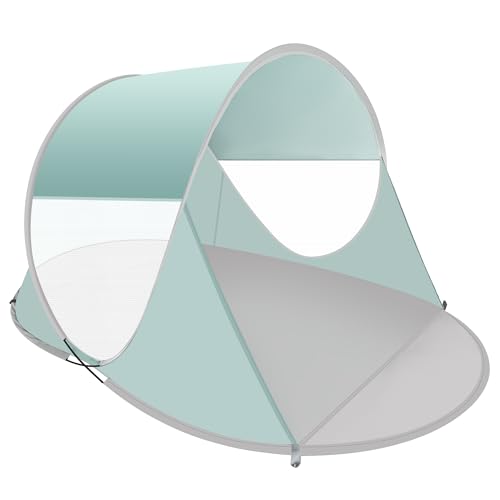 ISILER Pop Up Beach Tent, Portable Outdoor Shade Tent, UPF 50+ Beach Shelter, Easy Setup Windproof Waterproof Canopy