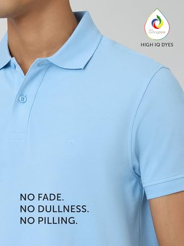 Image of XYXX Men's Nova 100% Combed Cotton Regular Fit Polo T-Shirt