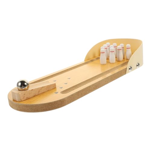 Juego de bolos de madera mini para tardes de entretenimiento familiar en casa