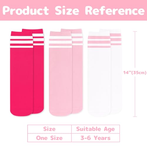 Image of Olreco 3 Pack Toddler Soccer Socks Kids Baseball Socks Boys Girls Softball Sock Youth Football Sock Athletic Accessories