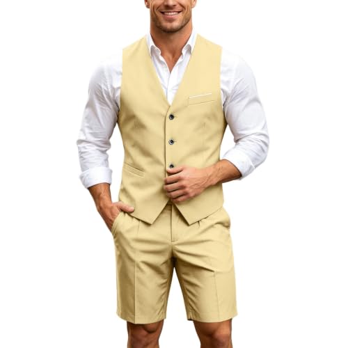 Ensemble gilet homme et short confort moderne décontracté