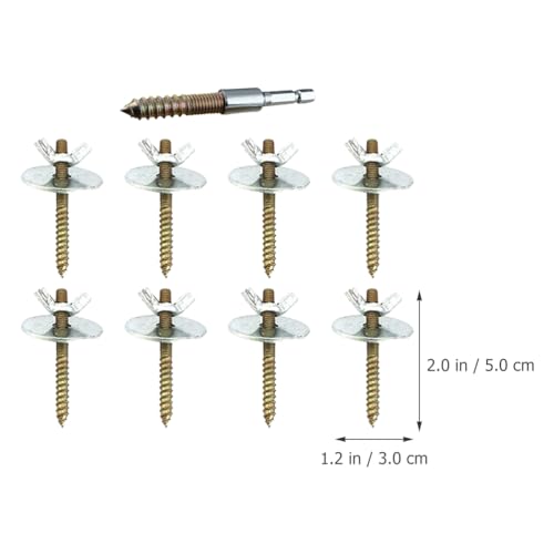 Image of Balacoo 8 Sets Bird Perch Screws, Bird Cage Hardware with Screws, Washers, Wing Nuts & Drill Tool for Fixing Perch, Breeding Box, Food Bowls, Hamster Board