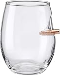 BenShot Bulletproof Wine Glass with real bullet