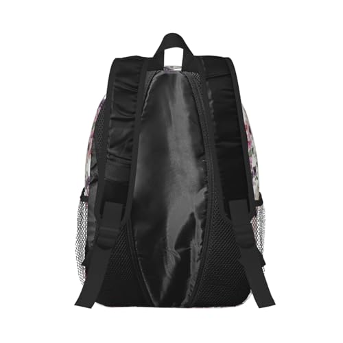 Sac à dos pratique avec imprimé rose à grande capacité - 3