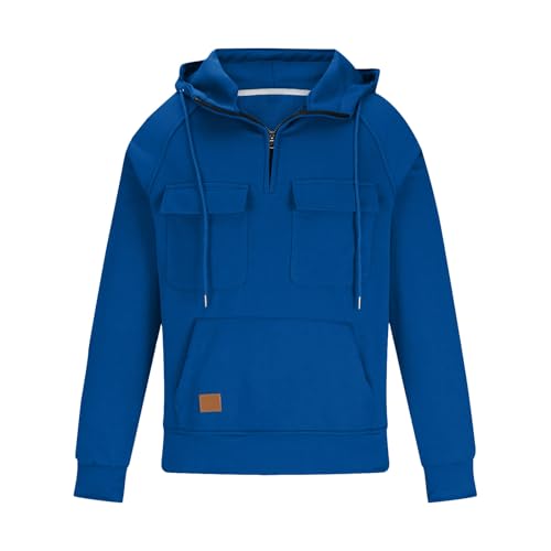 Cargo Hoodies for Boys Quarter Zip Tactical Sweatshirt Pullover Fall Fashion Outdoor Workout Hooded Shirt with Pocket3