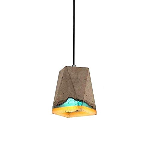 Plafonnier lustre en ciment E27 et résine réglable pour éclairage de chambre