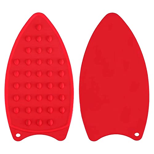 accessgood Pack of 2 Assorted Color Multi-function Heat Resistant Silicone Mat Rest Pad for Ironing Board Steamer Iron