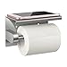 Abree Portarrollos para Papel Higiénico, 2 Opciones de Instalar Portarrollos Baño de Acero Inoxidable Autoadhesivo con Estante de Almacenamiento para Móvil Fácil Instalación para Aseo,Cocina,Hotel