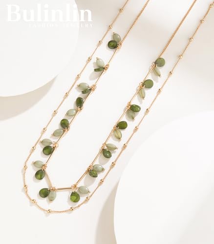 BULINLIN Layered Gold Long Necklaces for Women Long Beaded Chain Necklace Costume Gold Jewelry Mothers Day Gifts for Mom2
