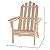 Shine Company Marina Adirondack Chair, Back & Seat Pre-Assembled, Natural