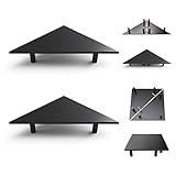WEGASTU 2 Pack White Corner Monitor Stand, Triangle/Square Adjustable Height Riser, 27-inch Universal Desktop Shelf for Computer, Laptop, PC, iMac, Printer (Black)