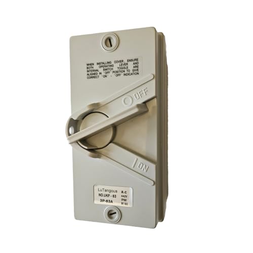 Outdoor Disconnect Switch Box, 440V 63A 3P Enclosed Safety Isolation