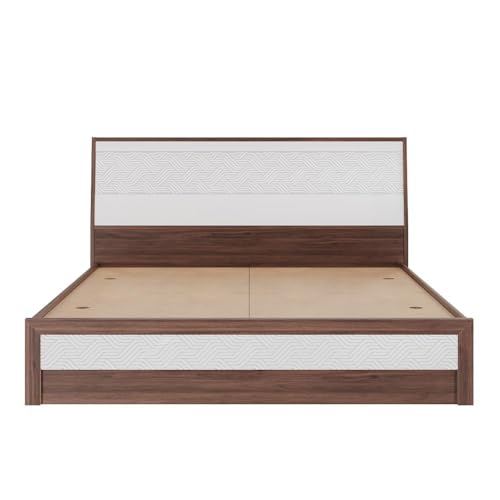 Image of Wakefit Bed | 3 Yr Warranty | King Size Bed, Comes with Storage Box, Noise-Free, Density: 680-750 kg /m, Termite & Borer Resistant, Fits Mattresses Up to 8 inches (Gibeon 78 x 72 - Columbian Walnut)