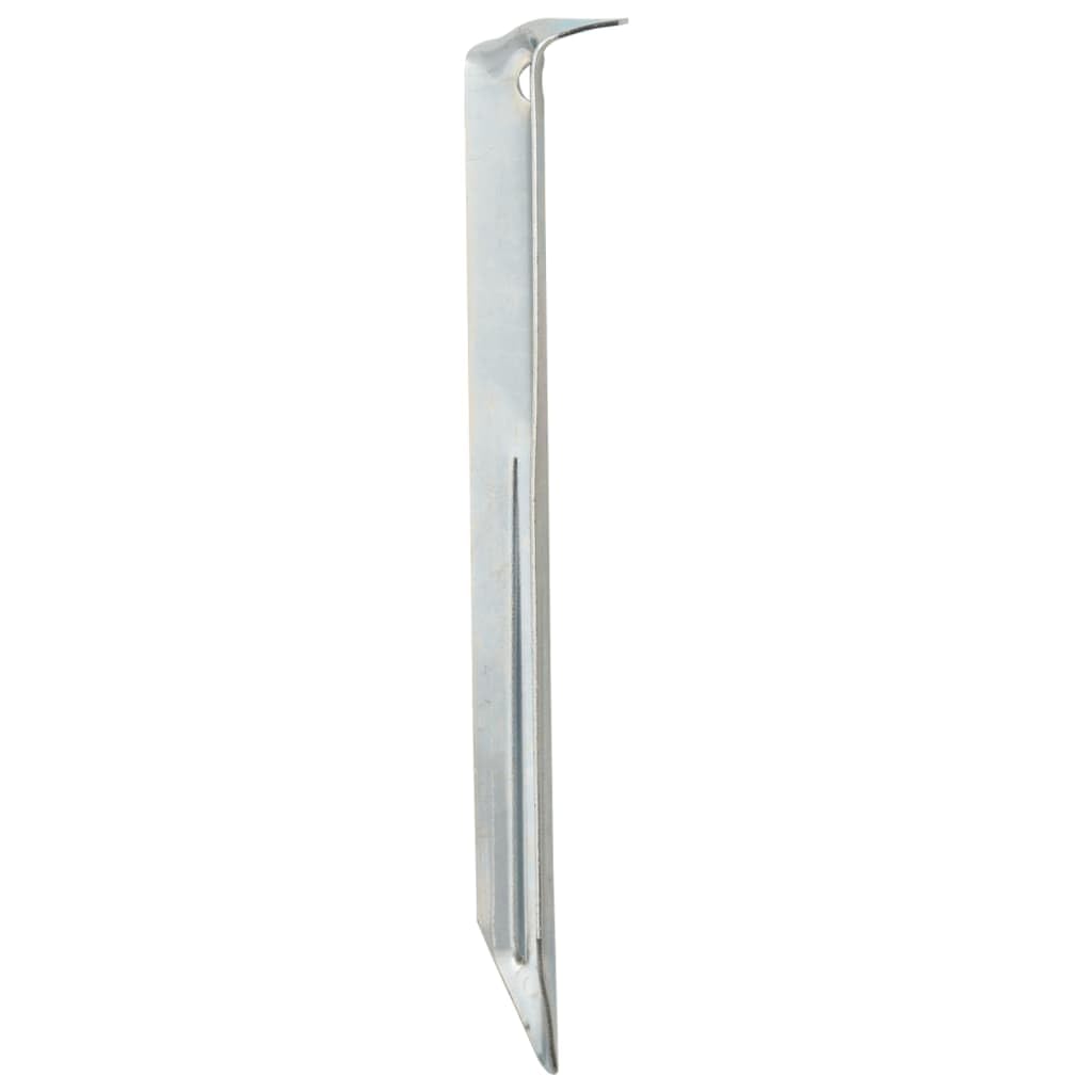 Piquetas para tienda de campaña, 24 unidades, 17 cm, acero galvanizado, diámetro de 20 mm, accesorios robustos para tienda de campaña, senderismo, festival, con cuerda tensora, fijación y
