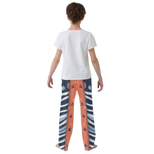 Boys' Pants Leaves Dots Stripe Christmas Long Bottoms Jogger Pants Elastic Waist Trousers with Pockets S-XL3