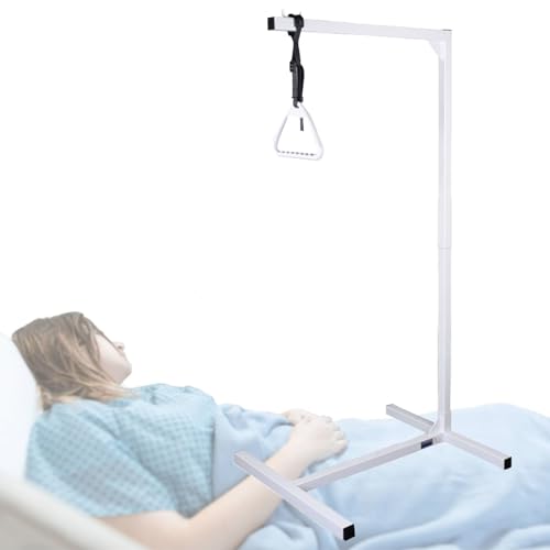 Barra de trapecio para asistencia de cama, barra de agarre superior para ancianos, ayuda médica para rieles de cama, dispositivo de movilidad para estar de pie y sentarse fácilmente