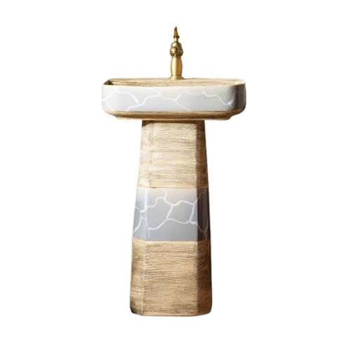 HXZJUIKL Lavabo De Pedestal para Patio, Lavabo De Pie, Lavabo De Columna Simple para El Hogar, Lavabo De Exterior, Lavabo De Pedestal para Baño