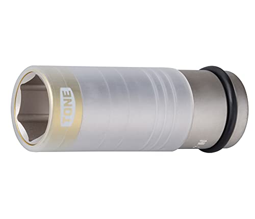 トネ(TONE) プロテクター付インパクト用薄形ホイルナットソケット 4AP-21N 差込角12.7mm(1/2) イエロー 二面幅21mm