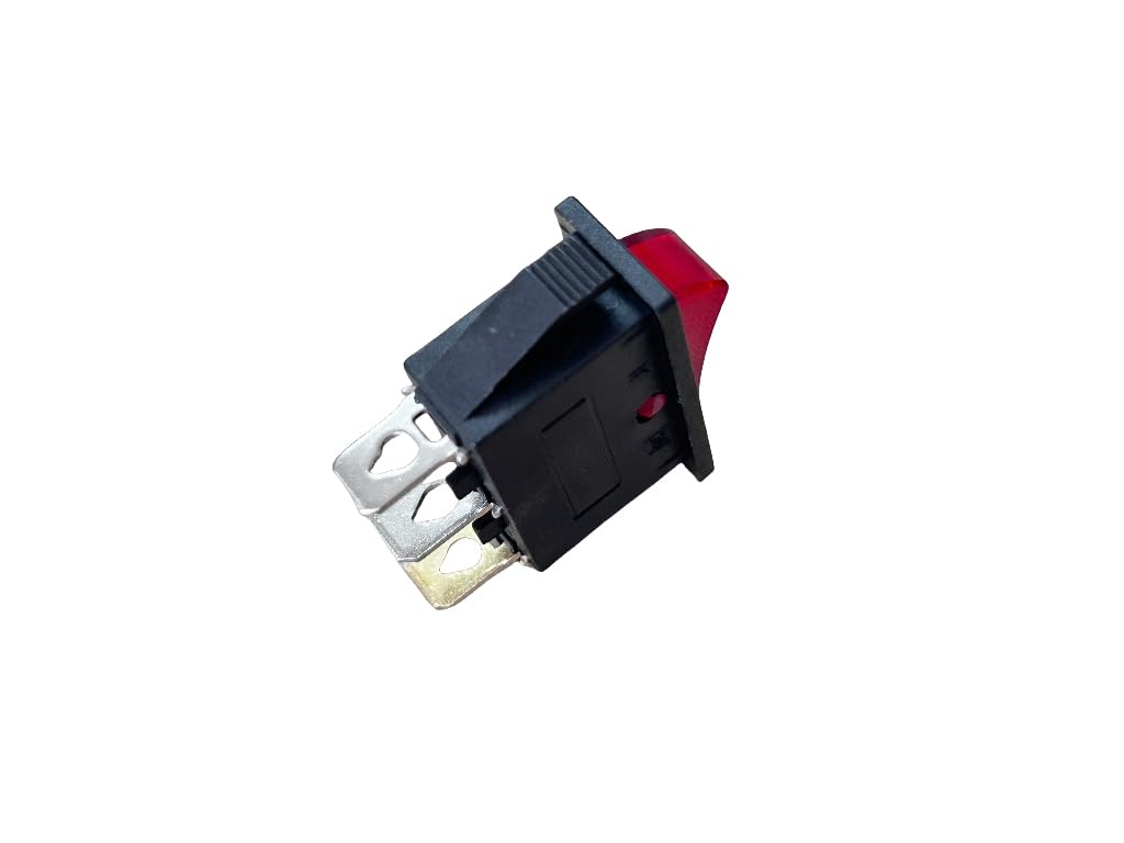 Interruptor basculante iluminado de 250 V de 3 clavijas (modelo 120927-24) para chimeneas eléctricas compatibles con calentador FMI Desa 29-159-1, interruptor número de pieza 28785 3