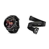 Bundle of Garmin® Forerunner® 570, 47mm, Advanced GPS Running Smartwatch, AMOLED Display, Training and Recovery Features, Slate Gray Aluminum with Translucent Black/Black Band + Garmin® HRM 600, M-XL