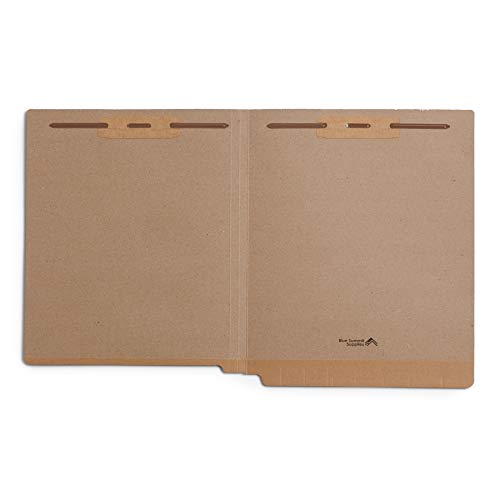 Blue Summit Supplies 50 End Tab Brown Fastener File Folders, End Tab Folders, 2 Fasteners, Reinforced Straight Cut Tab Files With Two Prongs, Letter Size, Kraft, 50 Pack #TOP5