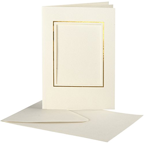 Creativ Company 23726 - Tarjetas de paspartú (10 unidades), color blanco