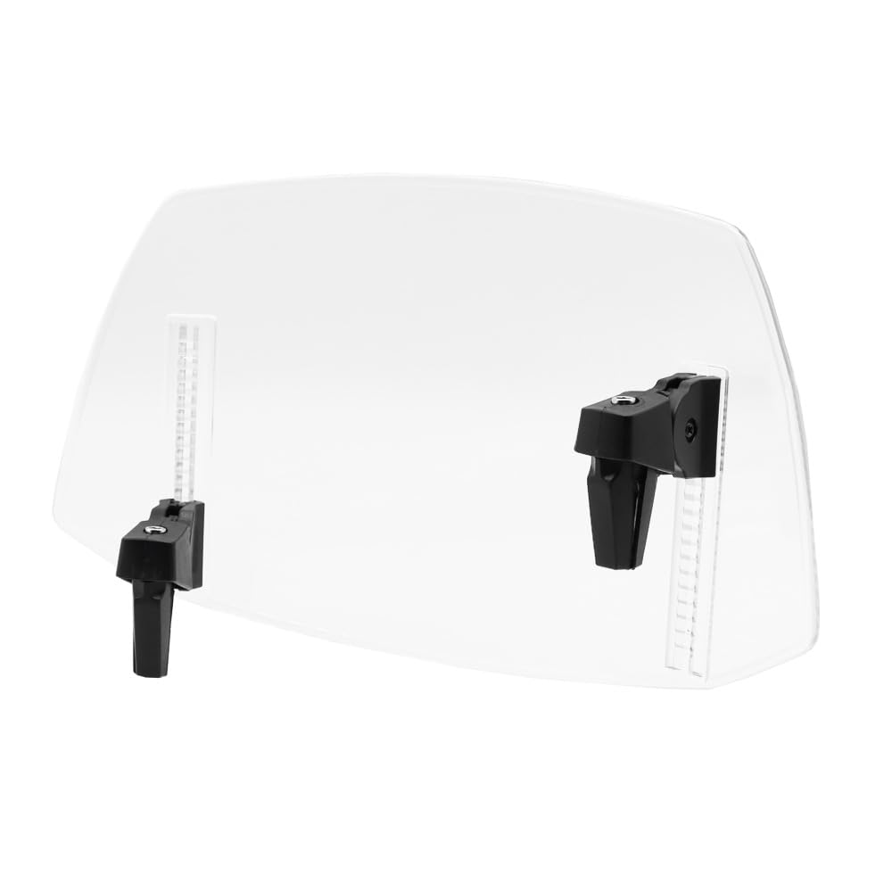 Shkalacar Extension de Pare-Brise de Moto,Universel Déflecteur de Pare-Brise Réglable à Clipser, pour la Plupart des Motos Tout-Terrain avec Pare-Brise