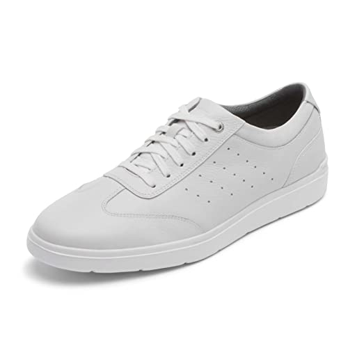 Rockport Men's Total Motion Court T-Toe, White, 9.5