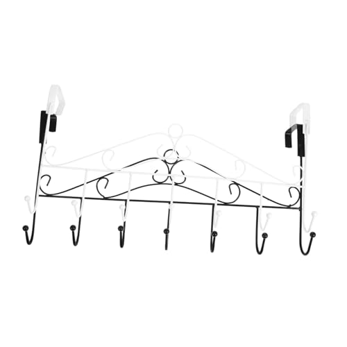 PRETYZOOM The Door Hook Rack 2 Pack Damage- Hooks for Coats Towels Clothes Hat Scarf Purse Sturdy Alloy Easy to Use