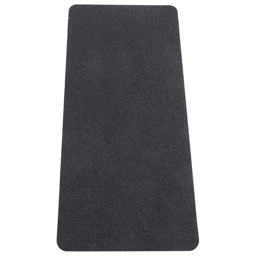 Healeved Alfombrilla de Escritorio Extragrande de Fieltro Negro y Gris 90X40 CM Base Antideslizante Protector para Ratón y Teclado Adecuado para Oficina y Juegos