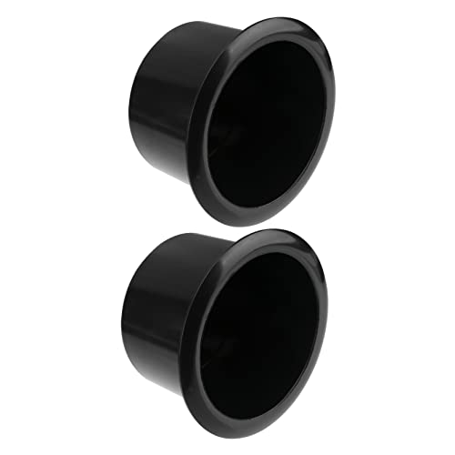 GRIRIW 2pc Universal Plastic Cup Holder Inserts Black for Boat Poker Table Sofa Car Rv