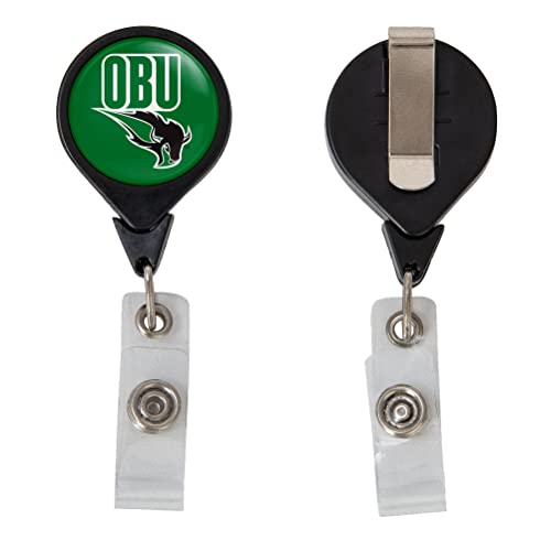 Desert Cactus Oklahoma Baptist University Retractable Badge Holder OBU Bison ID Reel with Ticket Clip for Lanyard, Work, School & Office Access