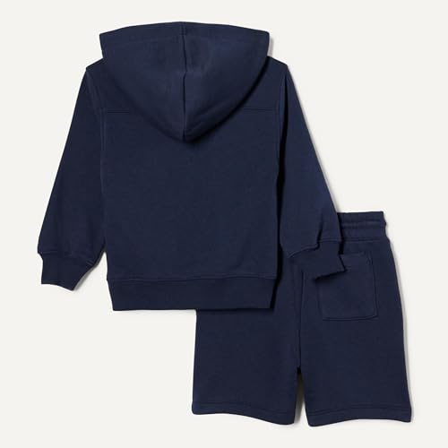 Image of Amazon Essentials Boys and Toddlers' French Terry Hoodie and Shorts Set with Kangaroo Pocket