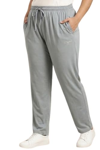 Image of CUPID Women's Cotton Track Pants Regular Fit Lounge Wear Gym Joggers Sports Trouser Night Pants for Ladies