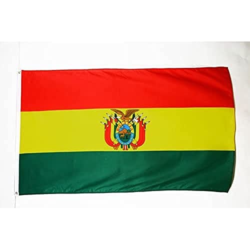 Bandeira da Bolívia 90 x 60 cm - Bandeira da Bolívia, 60 x 90 cm, poliéster leve - AZ FLAG