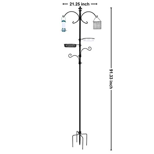 ERYTLLY Bird Feeding Station Bird Feeders Poles Kit Multi Feeder Hanging Kit Premium Bird Bath for Attracting Wild Birds Birdfeeder & Planter Hanger (Bird Feeding Station)