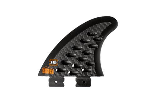 Ronix 3.5 in. - Button - Cheese Grater - Right Surf Fin - Carbon