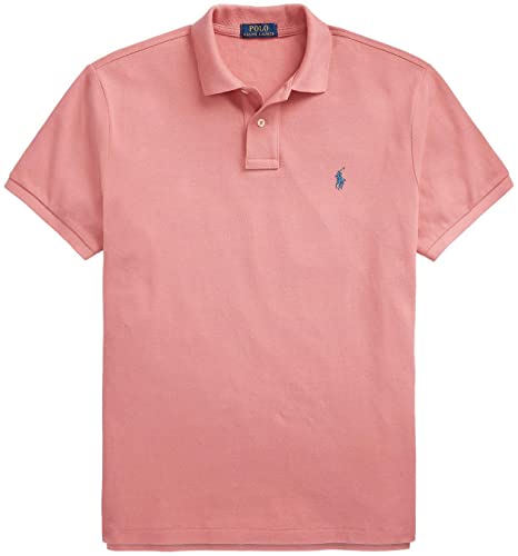 Image of Polo Ralph Lauren Men Custom Fit Mesh Pony Logo Shirt (XL, DesertRose)